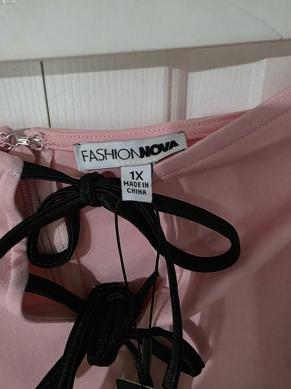 Fashion Nova Brielle Bow Pink Strapless Mini Dress - Picture 5 of 7